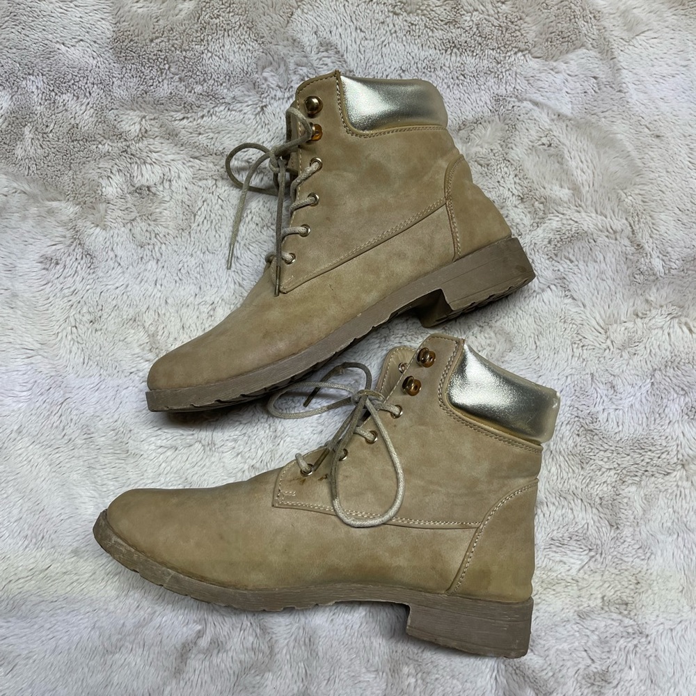 Brown and Gold Boots
